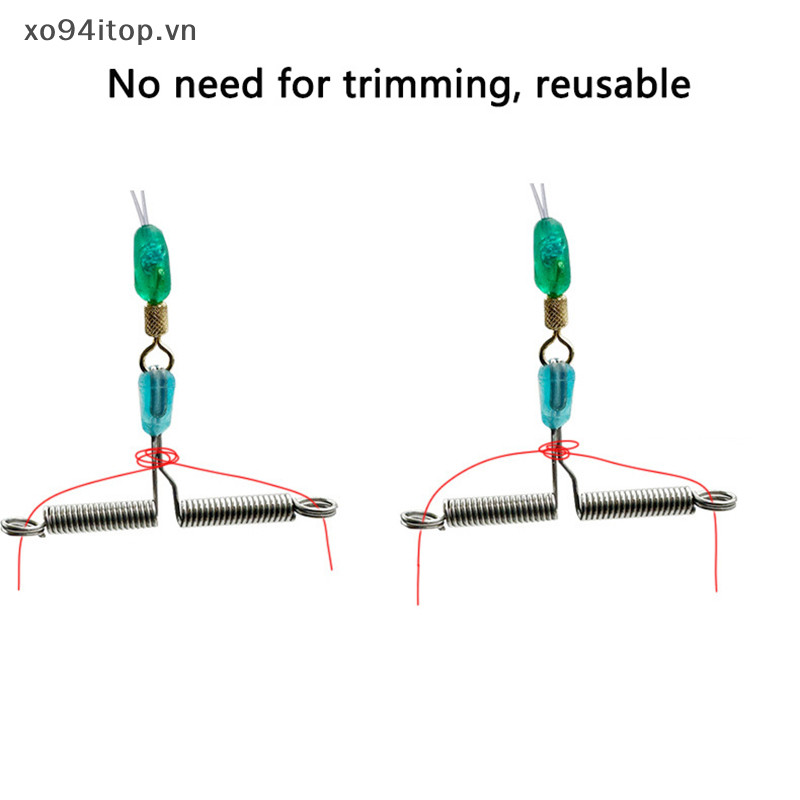 Xoitop Spring Fork Hook Dòng Nhanh Móc Phụ Trợ Bộ Chia Chống Cuộn Lò Xo Phát Hành Câu Cá Phụ Kiện VN