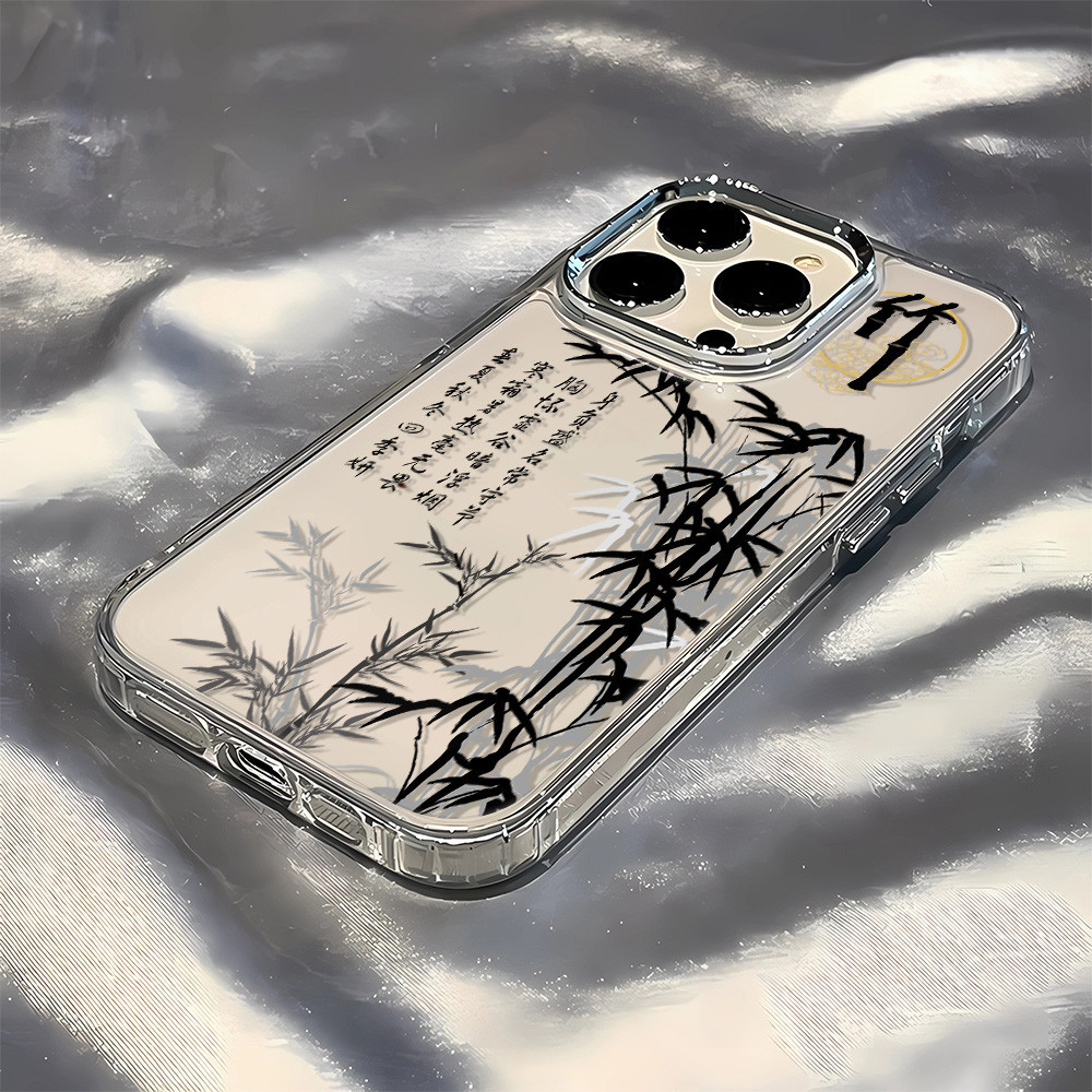 Tre Cổ Thơ Vỏ Điện Thoại Kim Loại Không Gian Thích Hợp Cho iPhone14 Vỏ Điện Thoại 12 Apple 13promax Lỗ Lớn 11 Nút Kim Loại Không Gian