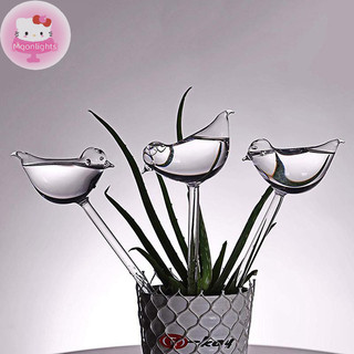 Moonlights Plant Waterer Quả cầu tự tưới nước, Bóng đèn trong suốt hình chim thổi tay EN