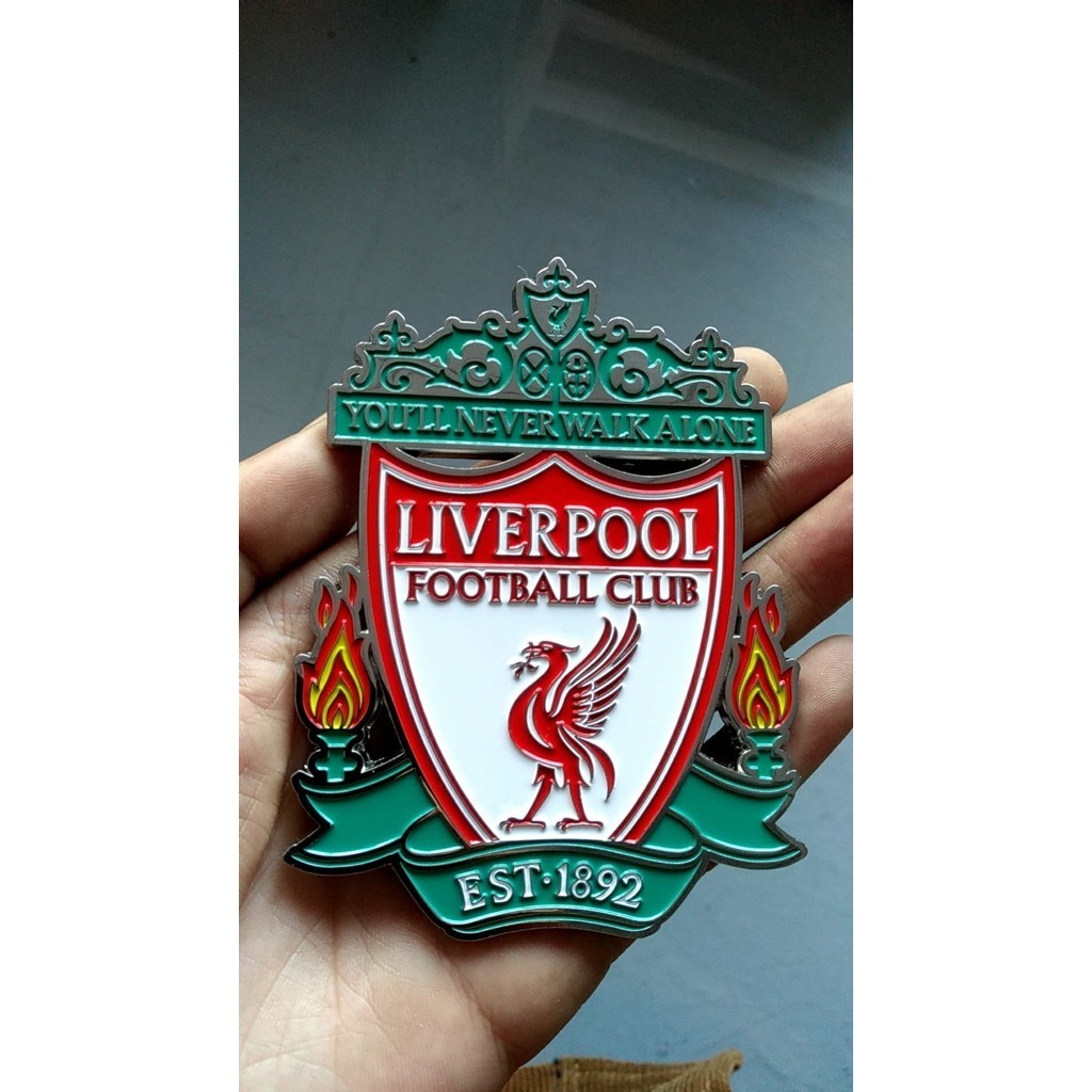 Liverpool Kim Loại Xe Dán Đội Bóng Đá Câu Lạc Bộ Logo Ký Hiệu Ô Tô Trang Trí 3D L.F.C Chống Trầy Xước Decal