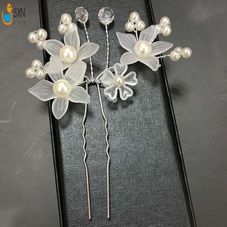 Đám Cưới Cô Dâu Kẹp Tóc Hạt Pha Lê Ngọc Trai Sáng Bóng Hoa Cô Dâu Kẹp Tóc Kẹp Tóc