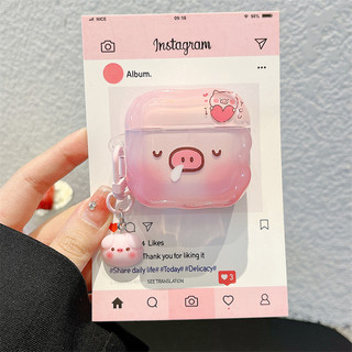 Heo quạt hoạt hình dễ thương cho Airpods 1 / 2 3 Pro Pro Pro2 Airpod4