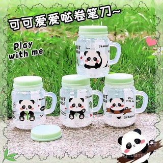 [97% Đánh giá tích cực] Dụng cụ gọt bút chì hình gấu trúc dễ thương, cốc trà sữa cho bé gái, giá trị cao, nhỏ gọn, di động, mini, hướng dẫn sử dụng cho học sinh Y7DM