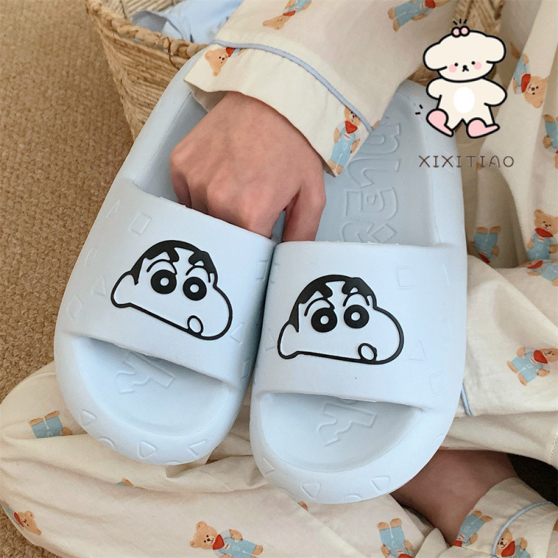 Xixitiao Dép Dễ Thương Crayon Shin-Chan Dép Nam Nữ Đế Dày Cặp Đôi Mùa Hè Cô Gái Trái Tim Nhà