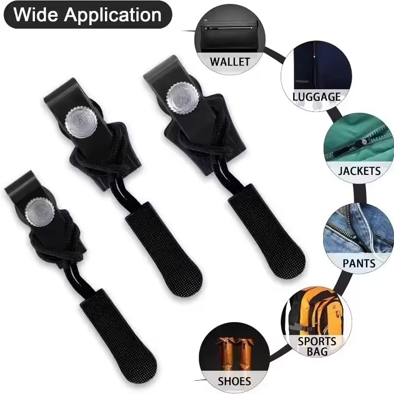 Đầu dây kéo nylon tháo rời, hợp kim, nhẹ, phụ kiện may đa năng