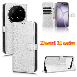 Vỏ Da Sang Trọng Cho Xiaomi 15 14 Ultra Pro 5G 2025 Vỏ Điện Thoại Khe Cắm Thẻ Ví Từ Tính Cho Mi15 Mi15Ultra 15Pro Mi14Ultra 14Pro Đứng Ốp Lưng