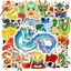 Bộ Bộ Combo 50 Sticker Hình RỒNG KUTE | Decal Phản Quang 7 Màu Halogram | Chống Nước | MS: 000161