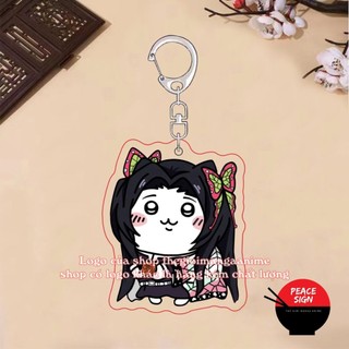 (CHIIKAWA) Móc khóa KIMETSU NO YAIBA keyring mica acrylic in hình anime chibi dễ thương