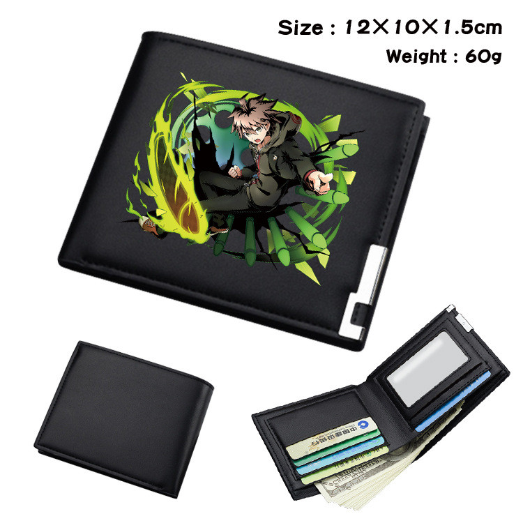 2025 Danganronpa Mystery Anime PU Bifold Ví Dành Cho Trẻ Em Thời Trang Khóa Kim Loại Ví Ngắn