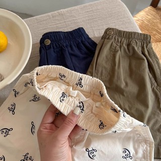 Quần sooc trẻ em thêu chữ cho bé trai cotton quần 5 Phân trẻ em mẫu mới mùa hè
