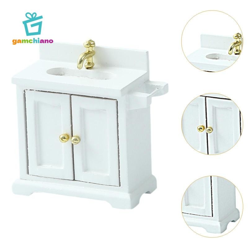 Đồ nội thất nhà búp bê gamchiano Mô hình nội thất thu nhỏ, Đồ chơi giả vờ cảnh cổ điển cho đồ dùng tỷ lệ 1 / 16,
