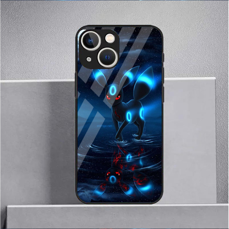Ốp Điện Thoại Kính Cường Lực Pokemon Umbreon 03 Cho IPhone 16 15 14 13 12 11 Pro XS Max Plus Mini X XR 8 7 6s SE2 / 3