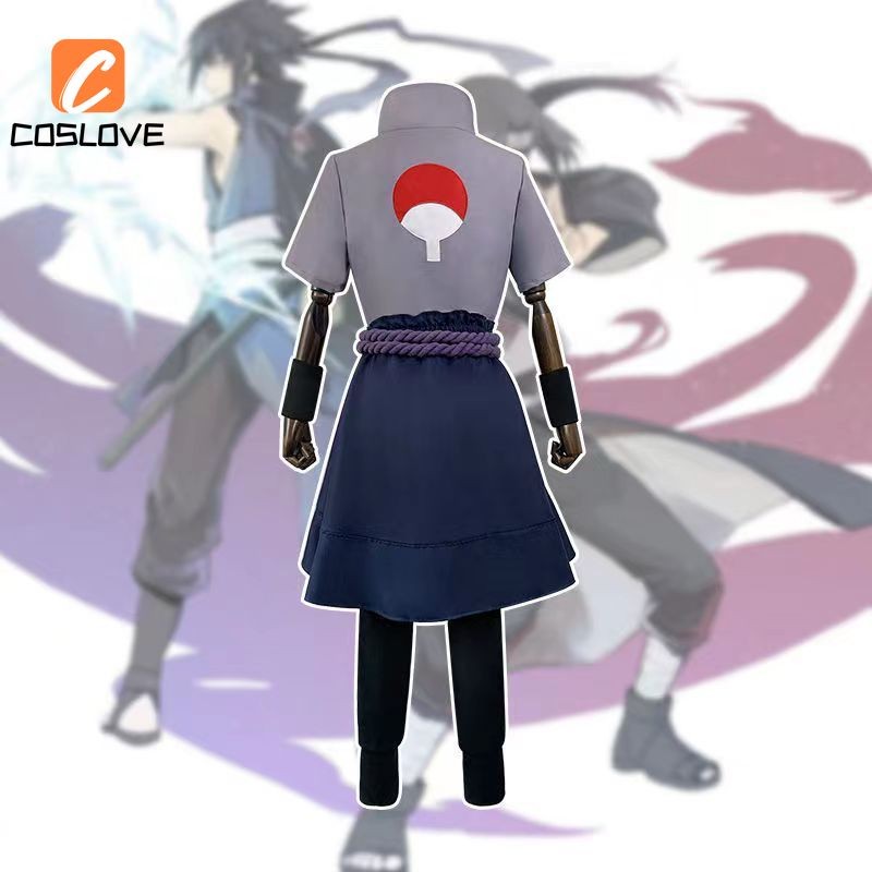 Anime NARUTO Sasuke Quần Áo Trọn Bộ Trang Phục Ninja Cosplay Đồng Phục