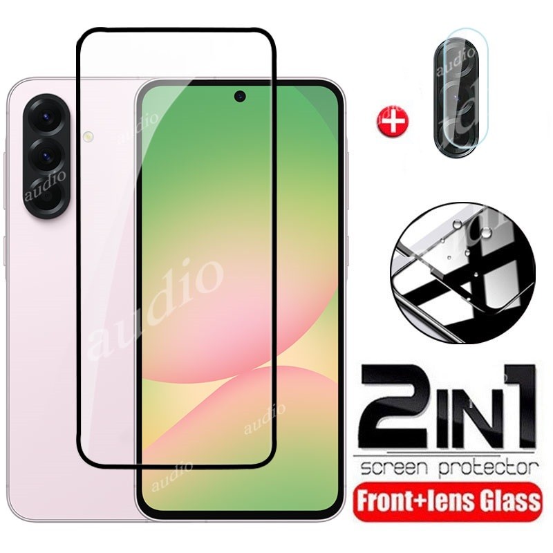 Dành Cho Samsung A56 5G 2in1 Kính Cường Lực Cho Samsung Galaxy A56 GalaxyA56 5G 2025 Bảo Vệ Màn Hình Mềm HD Camera Ống Kính Phim Cho SamsungA56 5G Bảo Vệ Màn Hình Phim Điện Thoại