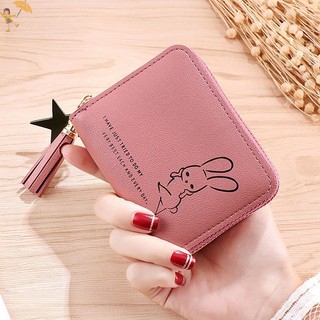 [GOU] Ví Nữ Nhỏ Ngắn Ví Bé Gái Dễ Thương Dây Kéo Da Ví Đựng Tiền Xu Nữ Ví Cầm Tay Ví VN