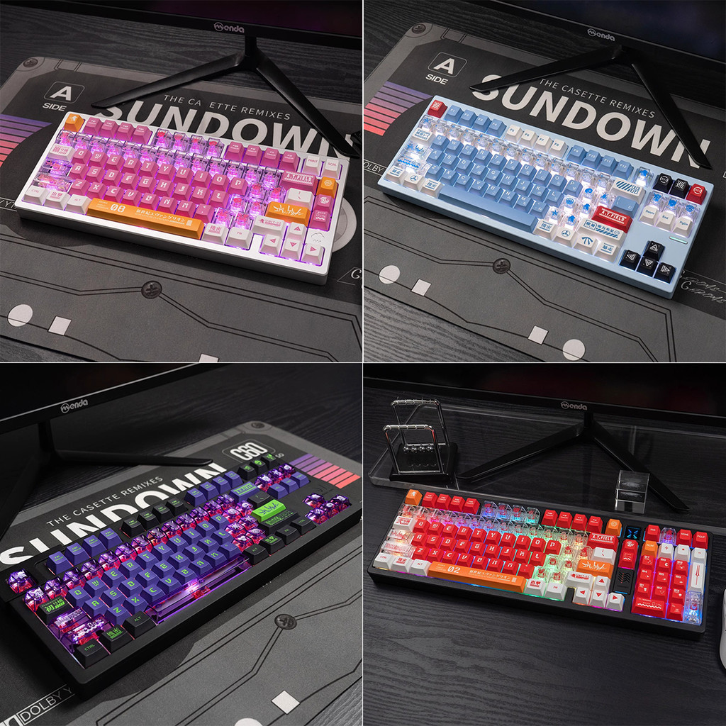 Evangelion Keycaps EVA PBT + PC Cherry profile Bộ keycap tùy chỉnh RGB ...