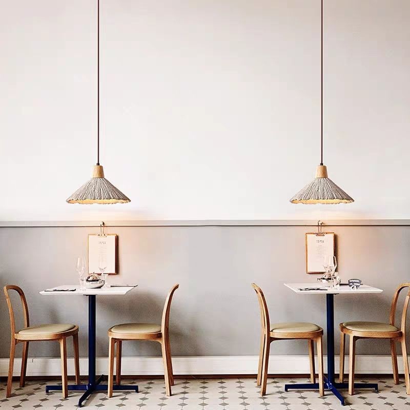 Đèn chùm xi măng phong cách công nghiệp, Đèn mặt dây chuyền bằng gỗ Led, Bàn ăn Cafe Phòng ngủ Đèn treo thương mại