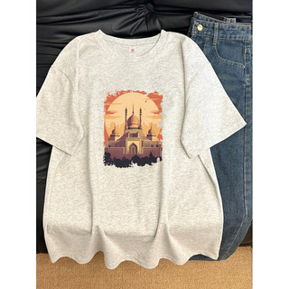 2025 Mới Phong Cách Hàn Quốc Mới 100% Cotton Unisex Tay Ngắn Oversize Áo In Hình Nam Plus Size 5XL Tee Rời Nữ Cổ Tròn Áo