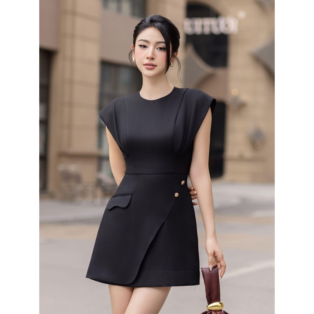Ảnh JOVEN Đầm Nữ Jenna  Ngắn Cổ Tròn Tay Loe 4