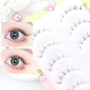 Clear Band Full Strip Bottom Lash Manga Style Spiky Anime Lower Lash cho công việc Sinh nhật Tiệc và Du lịch