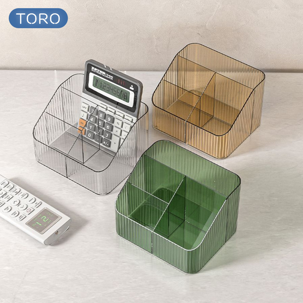 Hộp đựng mỹ phẩm để bàn DINO để đồ đa năng trong suốt  sắp xếp gọn gàng phòng chất liệu nhựa Acrylic
