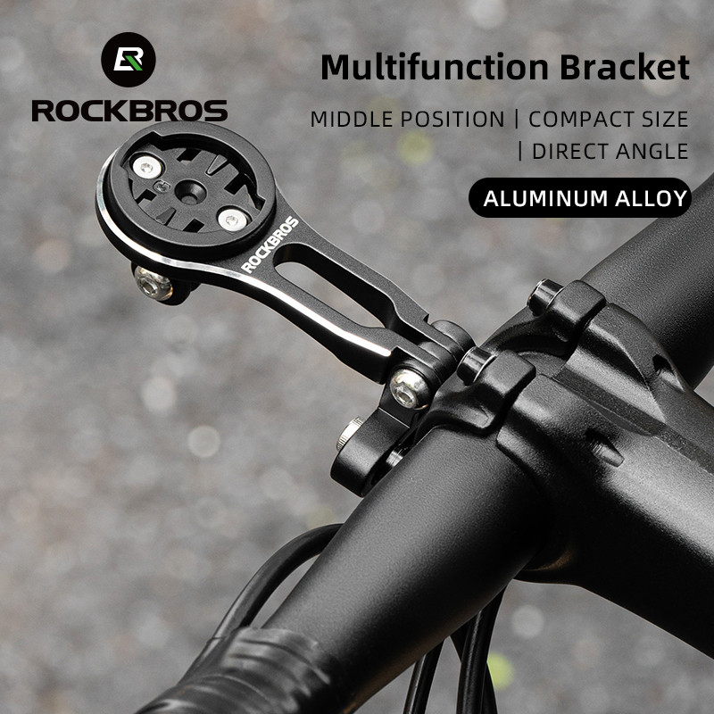 Rockbros Đồng Hồ Tốc Độ Mở Rộng Giá Đỡ Garmin Wahoo Bryton Tích Hợp Hợp Hợp Kim Nhôm Tay Cầm Đứng Gắn Đèn Pha Xe Đạp Mở Rộng Hỗ Trợ Giá Đỡ
