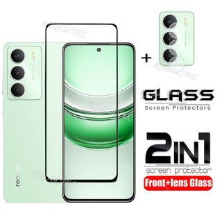 Bảo vệ màn hình Realme 14X 2 trong 1 + Bảo vệ ống kính Full Keo dán Realme14X Realme 14 X Bảo vệ màng kính cường lực có Camera bảo vệ Flim