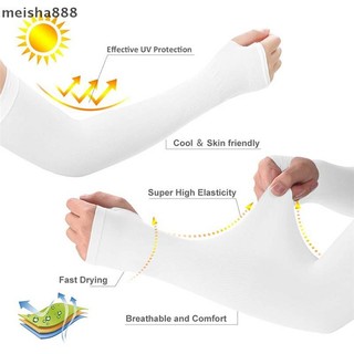 Meisha888 Mùa Hè Băng Lụa Dài Tay Chống Nắng Bao Tay Nam Nữ Vòng Tay Mới Thoáng Mát Tay Chống Tia UV Đi Xe Đạp Tay Áo Ngón