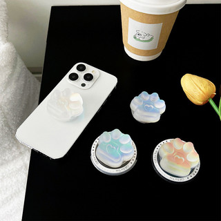 Giá đỡ điện thoại từ tính tròn Laser Cat 's Paw cho vỏ Magsafe và IPhone 15 14 13 12 Pro Max 14 Plus có thể gập lại Pop Ring Grip Giá đỡ bàn co giãn màu