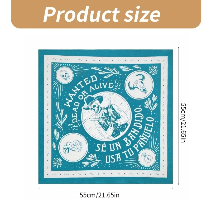 Vic Tinh Tế Phương Tây Bandana Dành Cho Người Lớn Thời Trang In Hình Sáng Tạo Hiphop Bandana Khăn Trùm Đầu Co Giãn Cho Biểu Diễn Sân Khấu