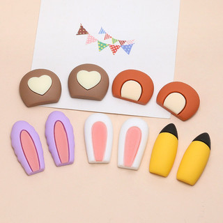 Hoạt Hình Dễ Thương Thỏ Pikachu Tai Nhựa Miếng Dán diy Handmade Trang Sức Kẹp Tóc Vỏ Điện Thoại Phụ Kiện Chất Liệu