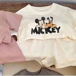 (1-10Y) Mùa Hè Phong Cách Mới Bé Trai Tay Ngắn Hoạt Hình Thường Ngày Mickey Quần Áo Trẻ Em Bộ Đồ Hai Mảnh Trẻ Em Phiên Bản Hàn Quốc Bộ Đồ Thời Trang