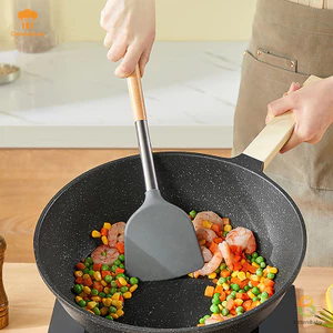Kittenbaby Silicone Dụng Cụ Nấu Ăn Bộ Chịu Nhiệt Chống Dính Nồi Thìa Xẻng Dụng Cụ Nhà Bếp Đo Thìa Nướng Bộ Dụng Cụ Mới