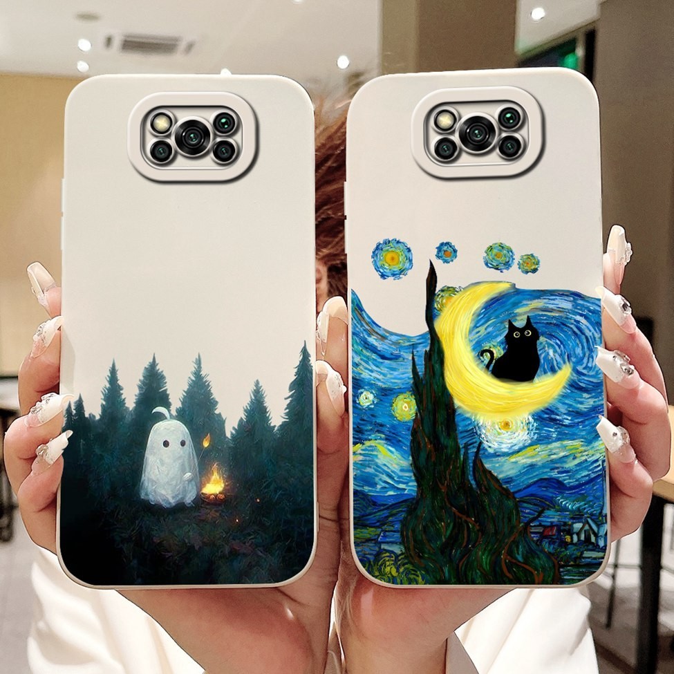 Ốp lưng Xiaomi Poco X3 X3NFC X3Pro Chống Sốc Thẩm Mỹ Mèo Dễ Thương Bé Trai Đen Ốp lưng Xiaomi Poco X3 Pro