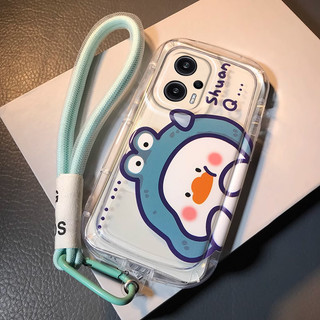 Ốp Điện Thoại Túi Khí Trong Suốt Cho Vivo T2 T2X T1 S1 iQOO 12 Z9X Z8 Z7 Z6 Lite Z5 Z5X Z3 U3 U1 Neo 9 9s 8 Pro 7 6 5 SE 5s Vỏ Vịt Mũ Cá Sấu Dễ Thương Hoạt Hình Trong Suốt Bao da