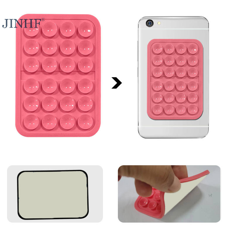 JINHF Mạnh Tay Cầm Giá Đỡ Điện Thoại Dính Silicon Hút Vỏ Điện Thoại Gắn Chống Trơn Trượt Tay Điện Thoại Di Động Cầm Chân Đế HOT