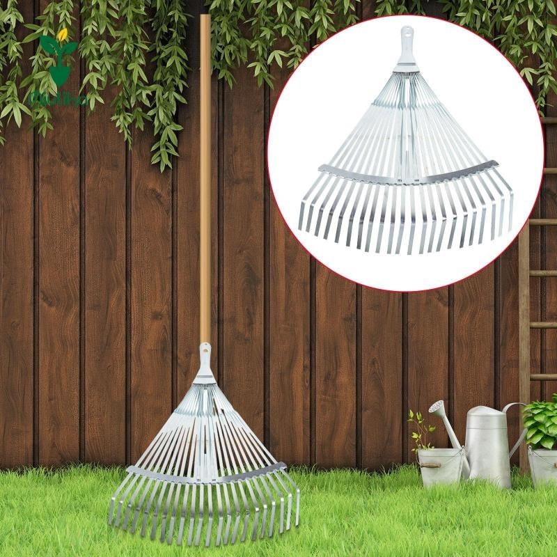 Miulika Garden Leaf Rake Lawn Rake để sưu tầm lá và giường hoa bụi cỏ