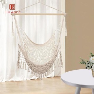 Hilabee Boho Treo Võng Ghế Xoay Có Tua Rua Cho Sân Vườn Ngoài Trời Trong Nhà