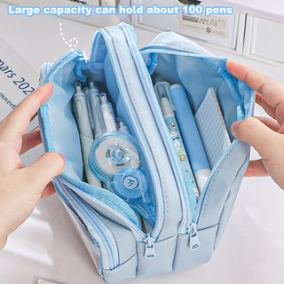 Dung tích lớn Kawaii Hộp Đựng Bút Chì Túi Lật Hộp Đơn Giản Cho Studnets Trở Lại Trường Đồ Dùng Văn Phòng Phẩm