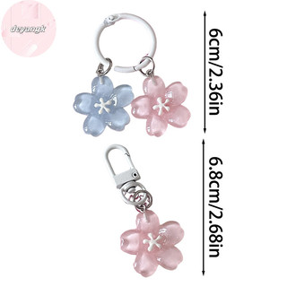Deyangk Sweet Jelly Color Sakura Móc Khóa Mặt Dây Chuyền Sáng Tạo Đáng Yêu Hoa Móc Khóa Dễ Thương Ba Lô Thời Trang Treo Đồ Trang Trí Cặp Đôi Quà Tặng VN