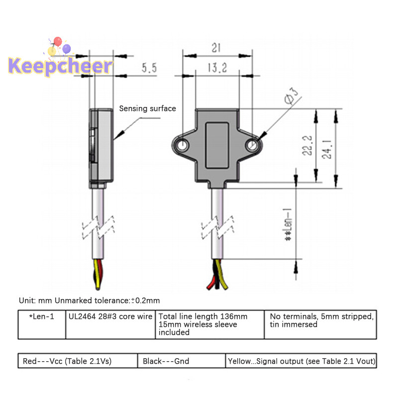 [Keepcheer] Cảm biến mực nước không tiếp xúc 3.3V-5V Cảm biến mức chất lỏng điện dung Bộ điều khiển phát hiện chất lỏng Công cụ dò mực nước [Mới]