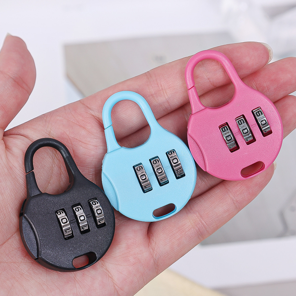 Ổ khóa mật khẩu Vali - Di động, cứng, bền bỉ - Khóa mã kỹ thuật số 3 - Ổ khóa mã ba lô - Khóa bảo mật hộp tiền gửi - Công cụ khóa cửa sổ