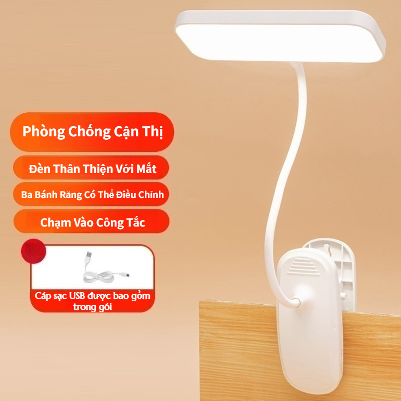 Đèn LED Kẹp Bàn Bảo Vệ Mắt Khi Học Tầm Nhìn Bảo Vệ Mắt Có Thể Sạc Lại Dành Cho Học Sinh