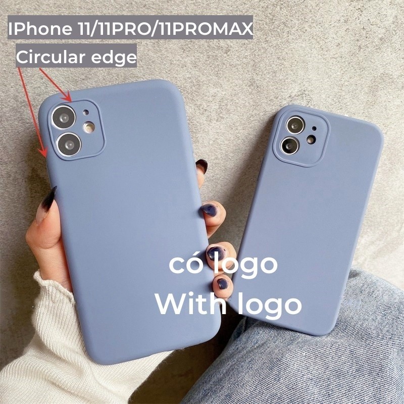 Vỏ silicon màu xám oải hương cho iPhone 17 / 16 / 15 / 14 / 13 / 12 / 11 / Promax Plus Bảo vệ vỏ chống rơi