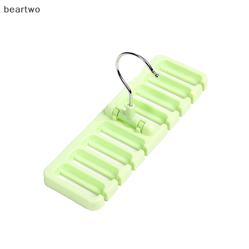 < Beartwo > Móc treo dây buộc Tủ quần áo Thắt lưng Khăn treo tổ chức Xoay 10 khe cắm thẻ Giá đỡ móc phòng ngủ Vật dụng nhà đẹp