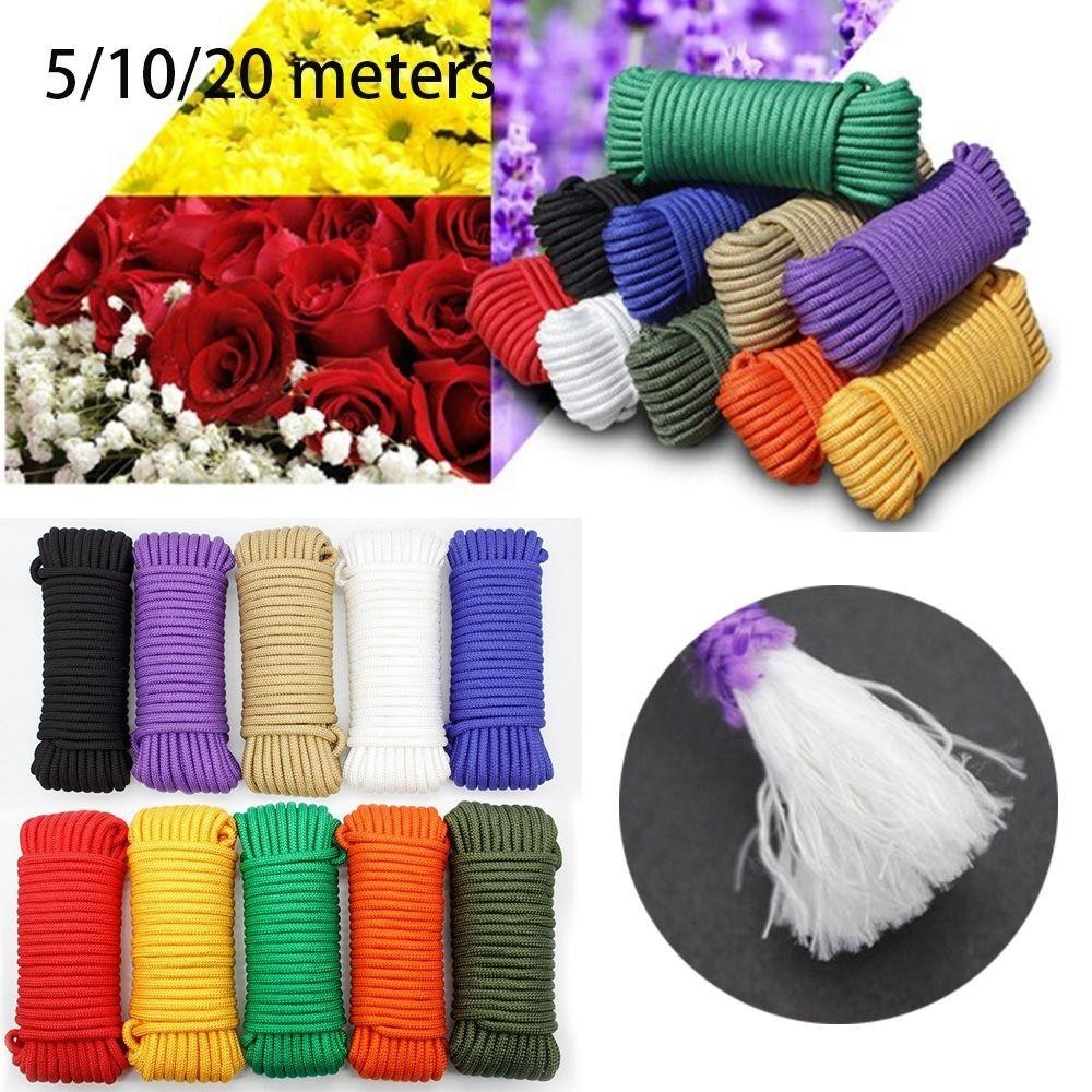 Hwaidy 5 / 10 / 20 Mét Dây Paracord 10 Màu Đường Kính 3 Mm Đi Bộ Đường Dài Thiết Bị Cắm Trại Dây Lều Dây