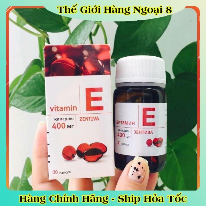 [LỌ THỦY TINH] Vitamin E Đỏ Nga Hàm Lượng 400mg LIFEVIT Giúp Làm Đẹp Da Của NGA