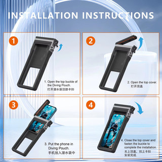 [Shellbox] ốp lưng chống nước 2026 New Universal 7 inch 15M Bluetooth Diving Waterproof Housing Photo Video Taking Underwater Cover Case for iPhone Samsung Other All Smartphone