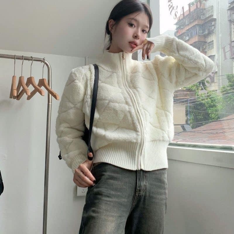 (HÀNG QUẢNG CHÂU LOẠI 1) Áo khoác len cardigan form dáng croptop 2 lớp ấm ấp (CÓ BIG SIZE) XIMIMI SP211