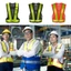 Áo phản quang ICUCKO, V Shape Lưới phản quang Dây đeo an toàn, Thoáng khí Dạ quang Grenn Đen Cam Cảnh báo làm việc ban đêm Quần áo Nhiệm vụ giao thông